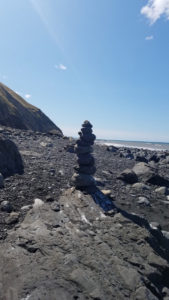 Pile of stone along Lost Coast Trail