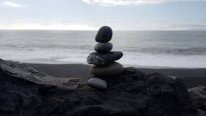 Pyramid of rocks of Lost Coast Adventure Tours